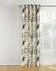 Polyester dimout fabric available for bedroom curtains in eyelet pattern